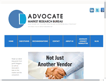 Tablet Screenshot of advocatemarketresearch.com